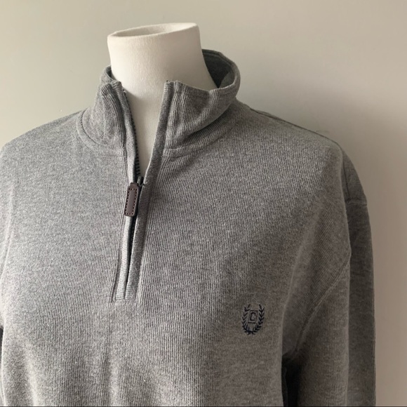 Gray Half Zip Long Sleeve Pullover Size Medium - Picture 2 of 11